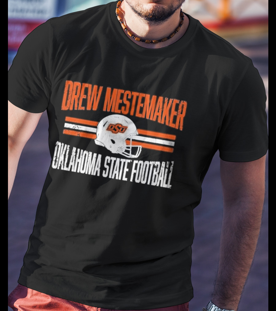 Drew Mestemaker OSU Oklahoma State Football Distressed Vintage Look T-Shirt