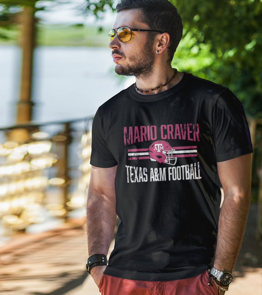 Mario Craver Texas A&M Aggies NCAA Football Helmet Hero T-Shirt