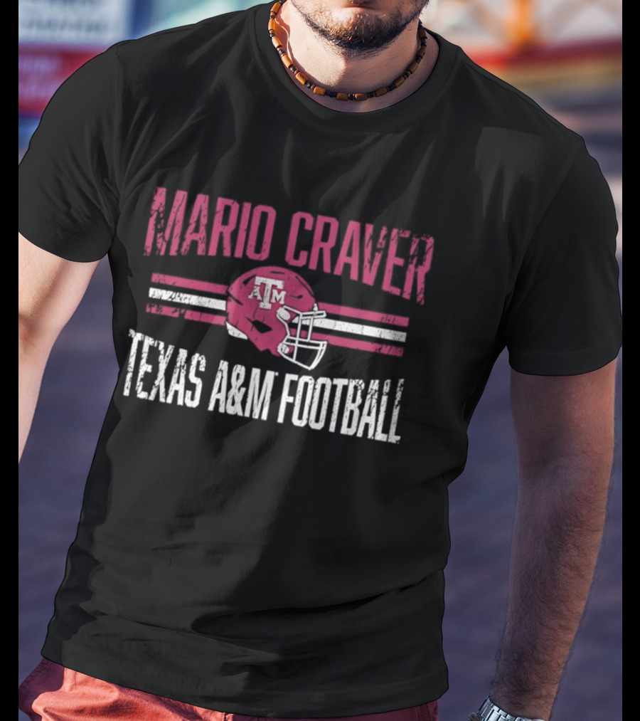 Mario Craver Texas A&M Aggies NCAA Football Helmet Hero T-Shirt