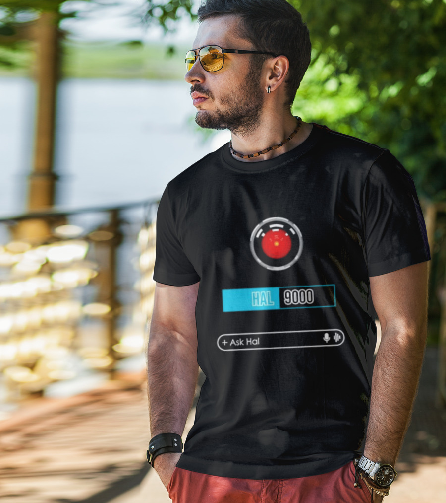 HAL 9000 Interface Ask Hal 2001 A Space Odyssey T-Shirt