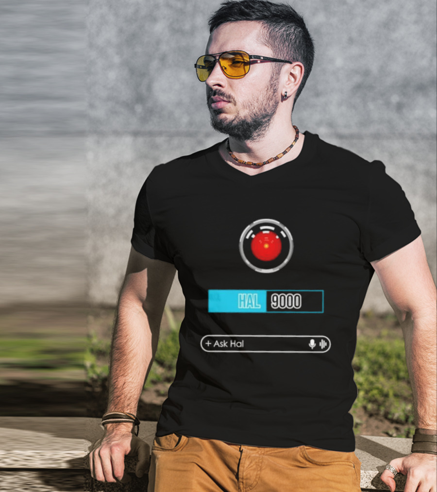 HAL 9000 Interface Ask Hal 2001 A Space Odyssey T-Shirt