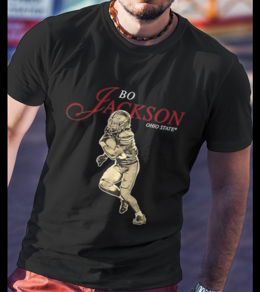 Ohio State NCAA Football Bo Jackson Legacy Pose Star T-Shirt