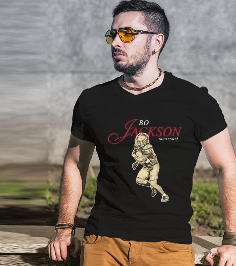 Ohio State NCAA Football Bo Jackson Legacy Pose Star T-Shirt