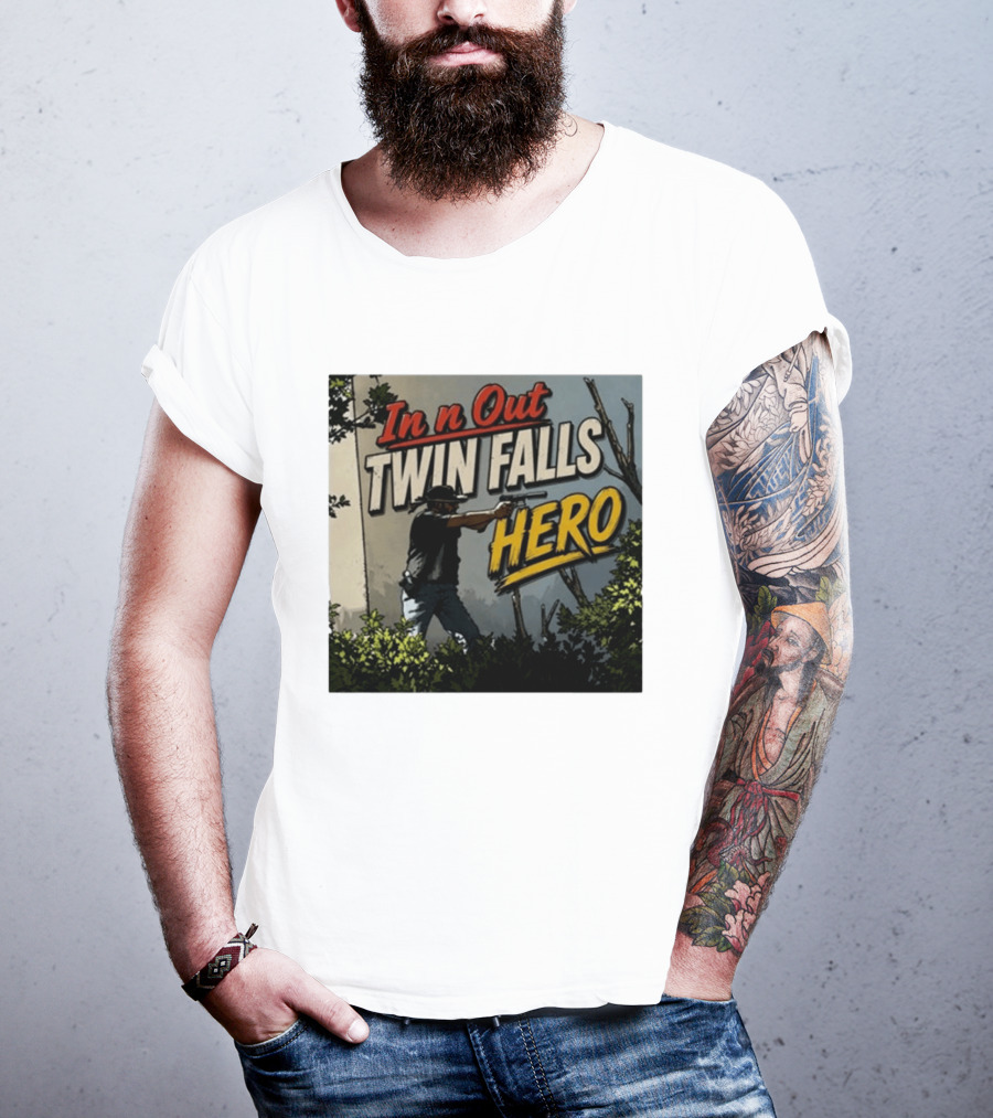 In N Out Twin Falls Hero 2026 Action Scene T-Shirt