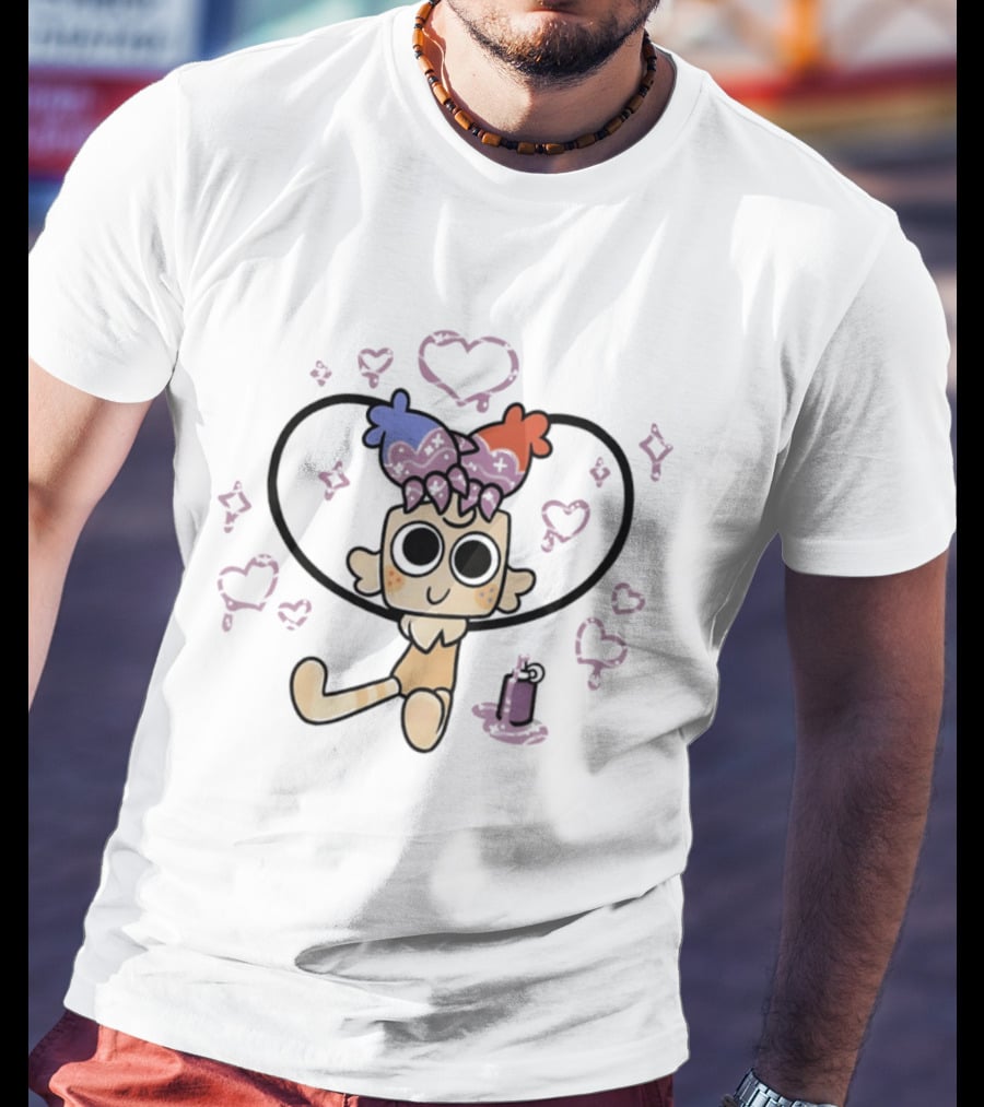 Goob The Fluffy Craft Cute Character With Heart And Sparkle T-Shirt