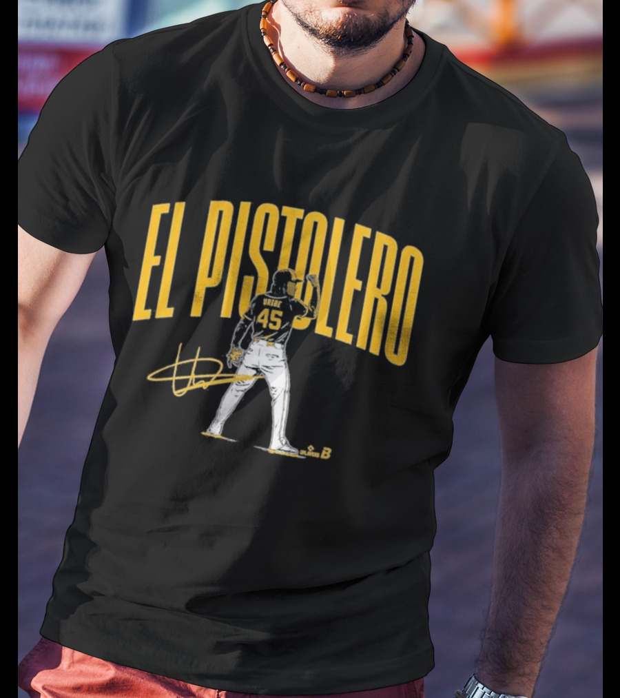 El Pistolero Abner Uribe 45 Signature Baseball Player T-Shirt