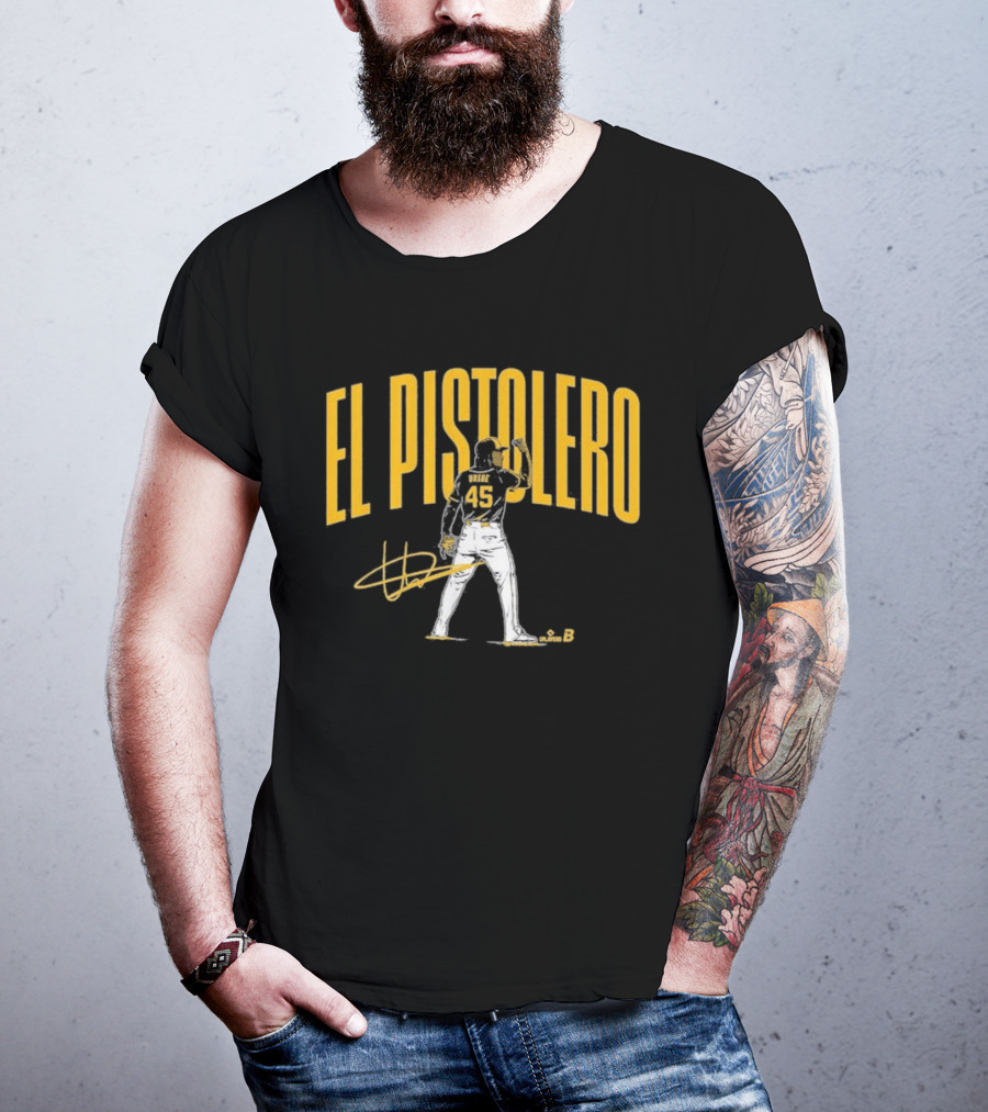 El Pistolero Abner Uribe 45 Signature Baseball Player T-Shirt