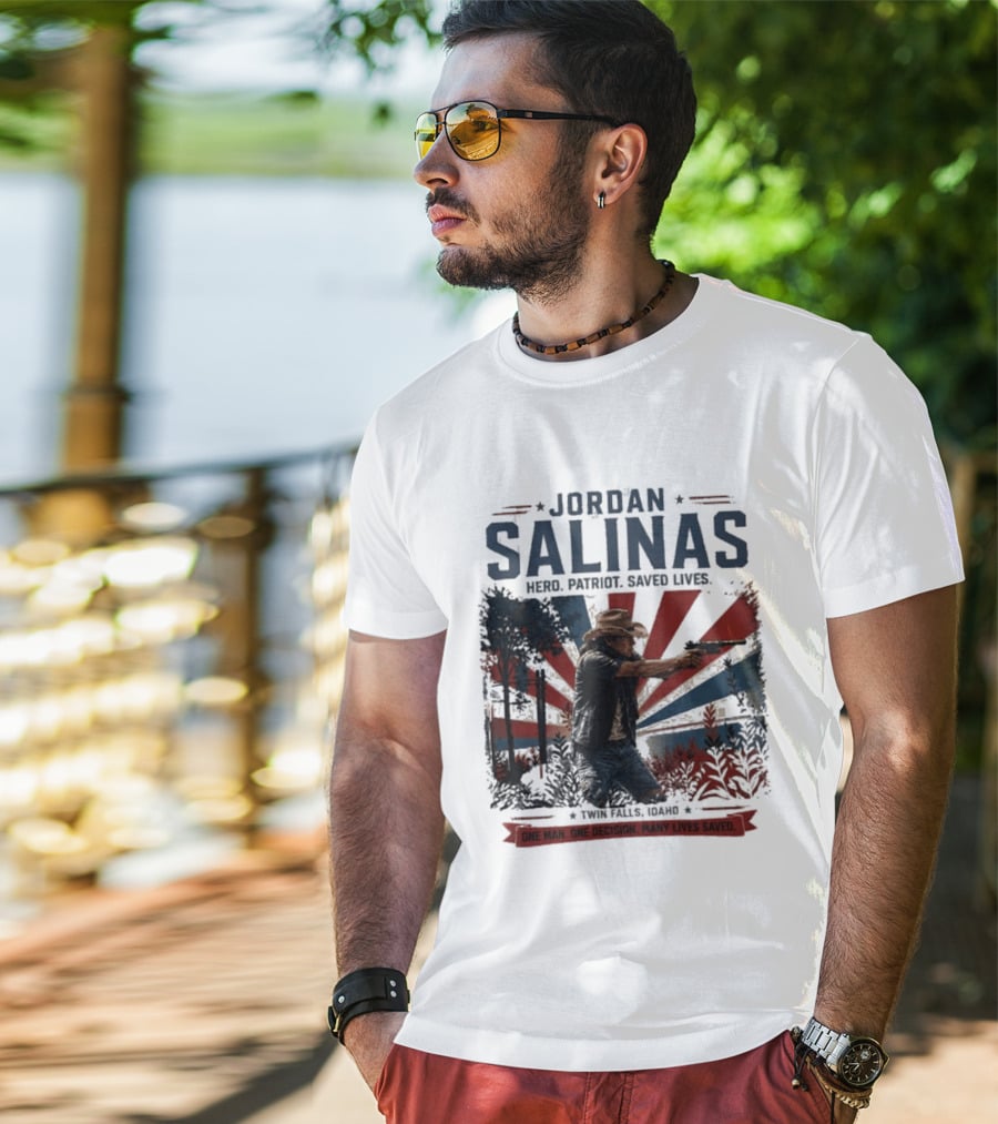 Jordan Salinas Hero Patriot Saved Lives Twin Falls Idaho T-Shirt