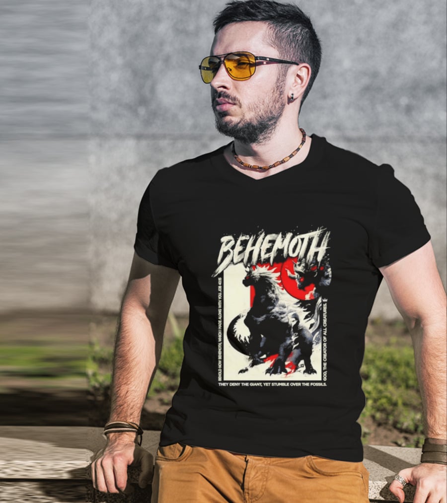 Behemoth Job 40 15 They Deny The Giant Yet Stumble Over The Fossils T-Shirt