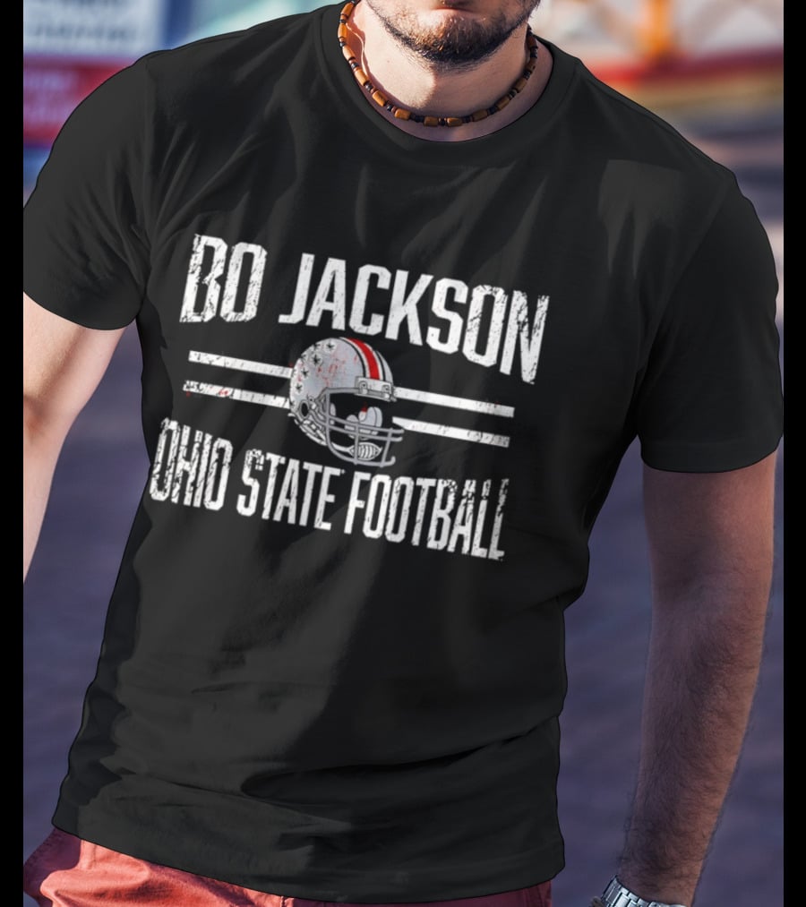 Bo Jackson Ohio State Football Helmet Hero NCAA T-Shirt