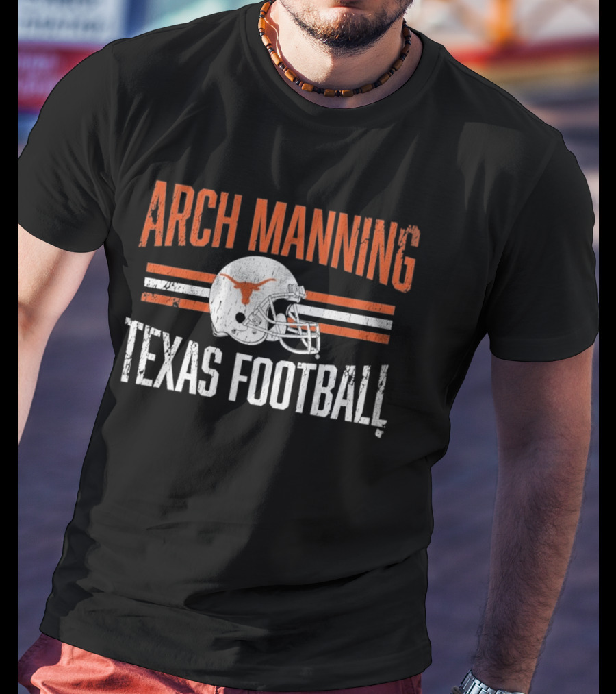 Texas Longhorns Arch Manning Football Helmet Hero T-Shirt