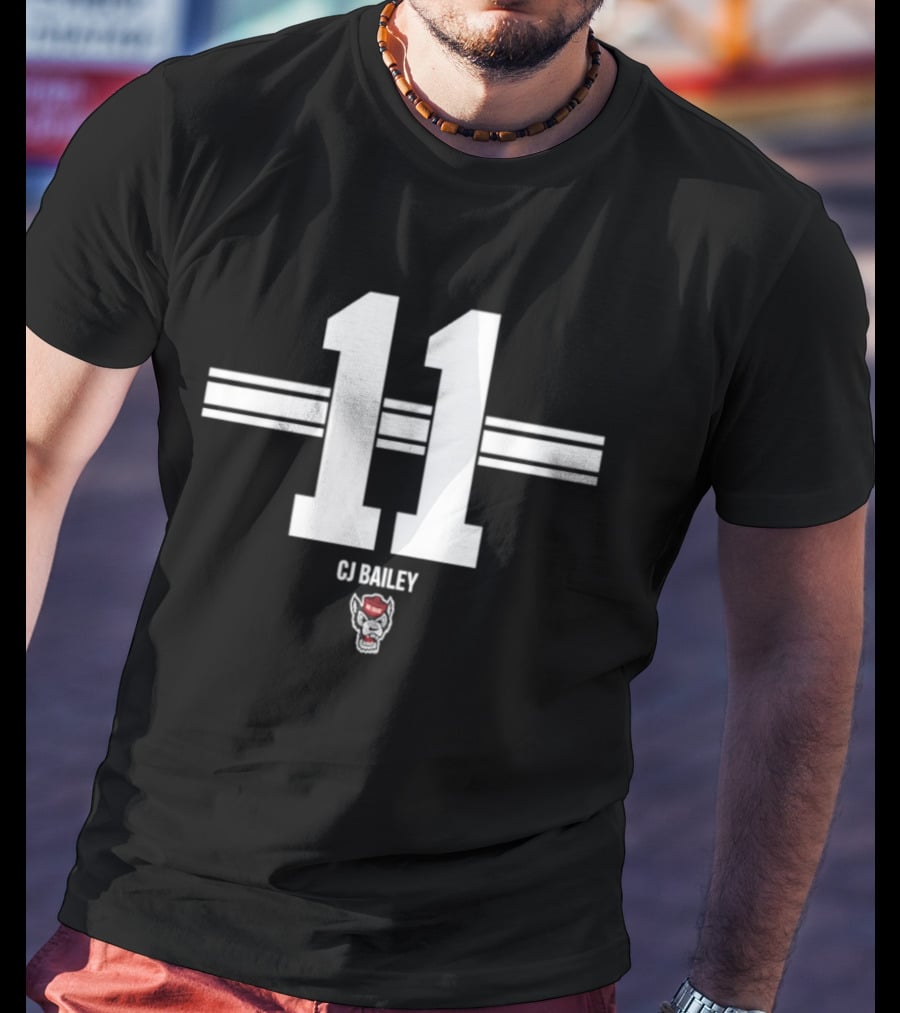 CJ Bailey 11 NC State Wolfpack NCAA Football T-Shirt