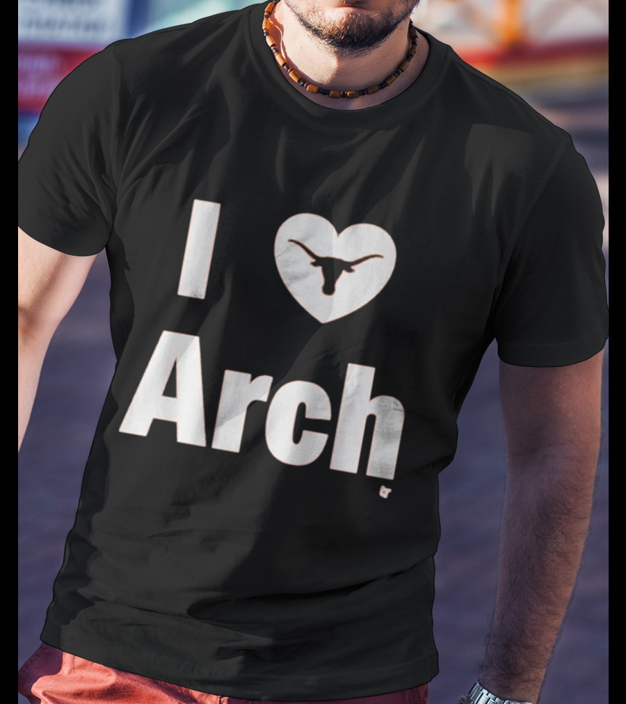 Texas Longhorns I Heart Arch Manning Football T-Shirt