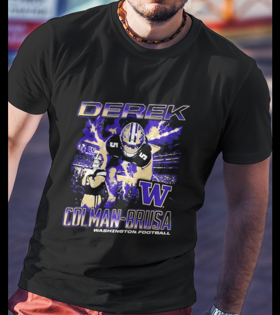 Derek Colman Brusa Washington State Football Huskies W Wildcats T-Shirt