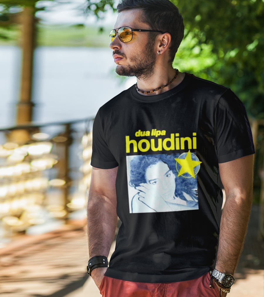 Dua Lipa Houdini Pop Music Radical Optimism Yellow Star T-Shirt