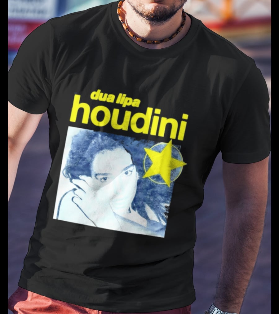 Dua Lipa Houdini Pop Music Radical Optimism Yellow Star T-Shirt