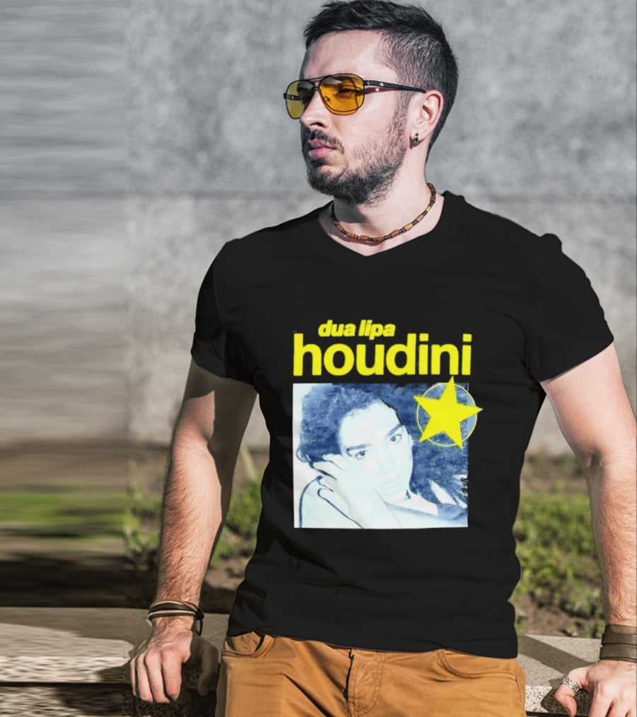 Dua Lipa Houdini Pop Music Radical Optimism Yellow Star T-Shirt