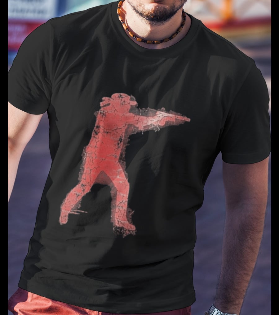 Jordan Salinas Idaho Twin Falls Hero Red Cracked Shooter T-Shirt