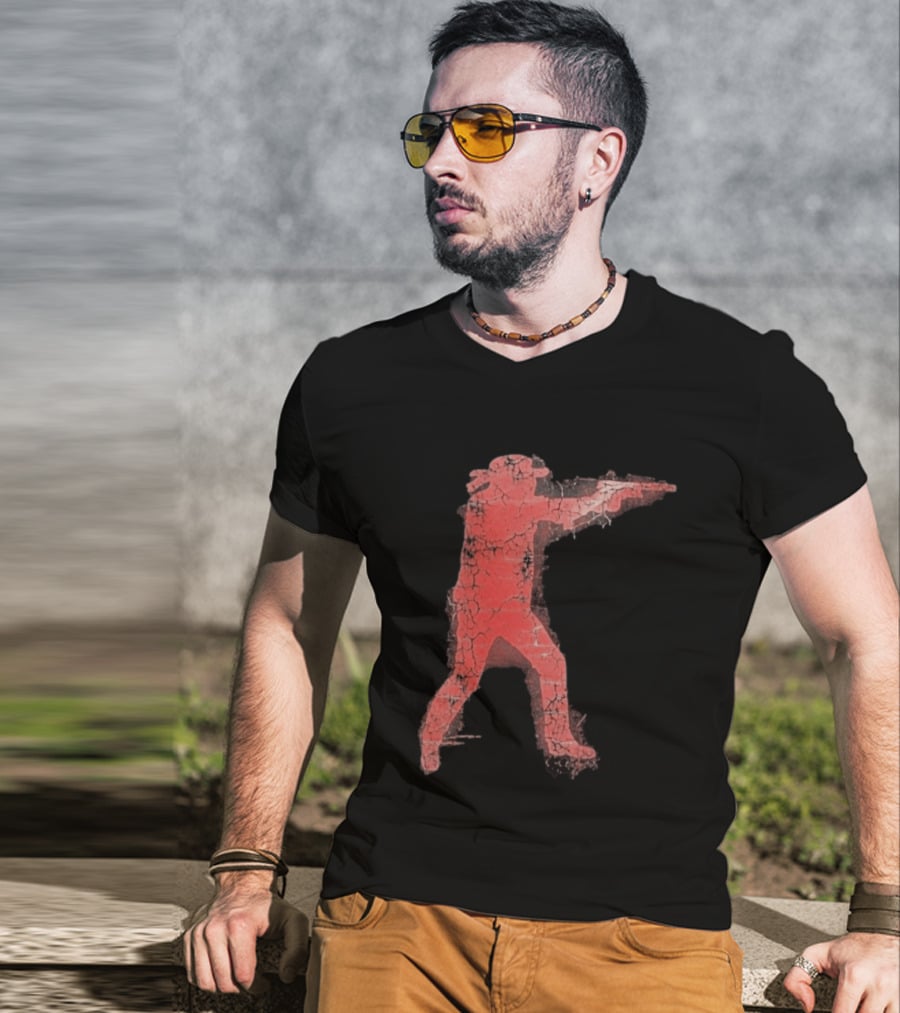 Jordan Salinas Idaho Twin Falls Hero Red Cracked Shooter T-Shirt