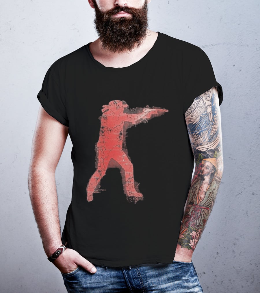Jordan Salinas Idaho Twin Falls Hero Red Cracked Shooter T-Shirt
