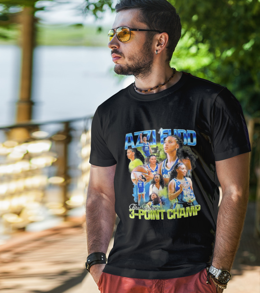 Azzi Fudd Dallas 35 First Rookie 3 Point Champ T-Shirt