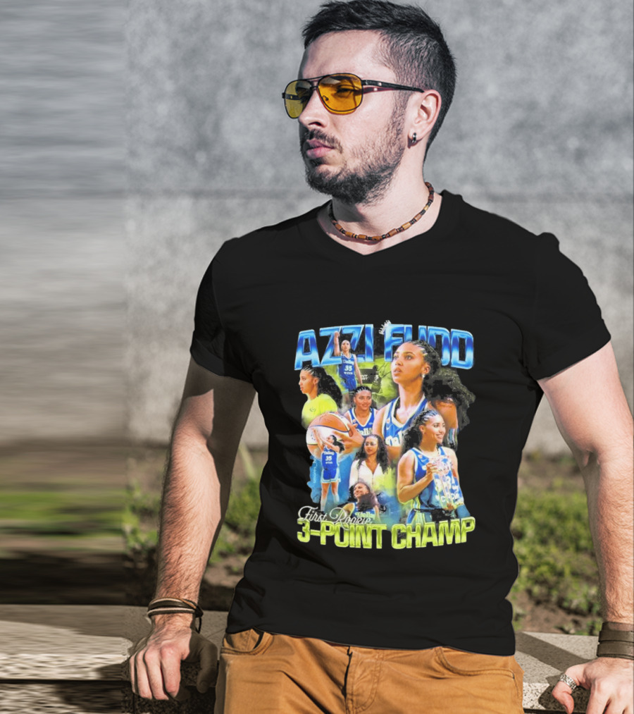 Azzi Fudd Dallas 35 First Rookie 3 Point Champ T-Shirt