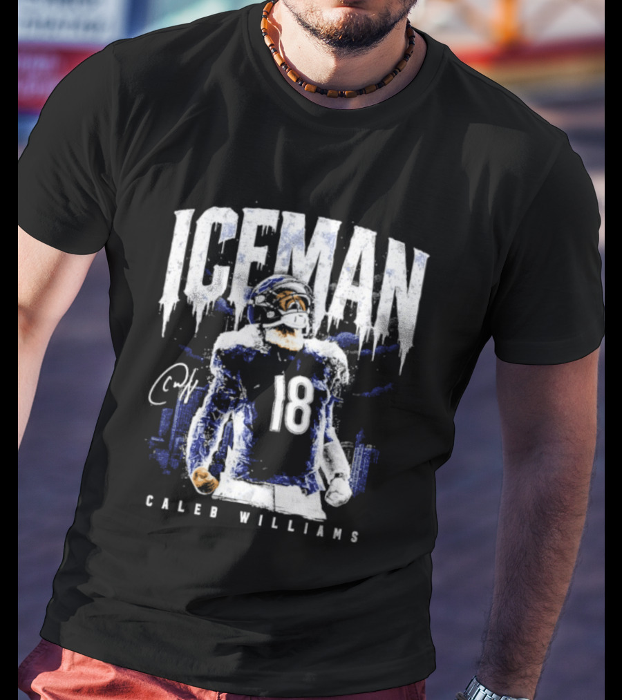 ICEMAN Caleb Williams 18 Chicago Bears T-Shirt