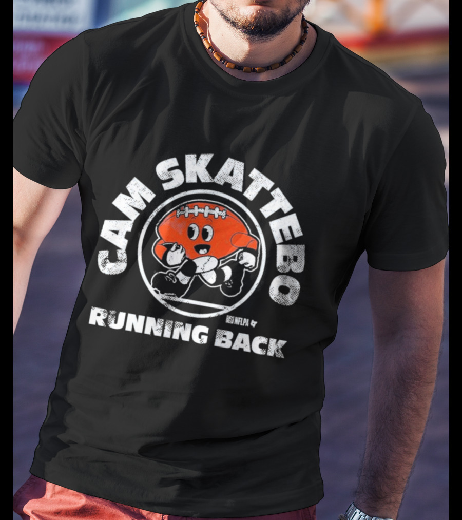 Cam Skattebo Running Back Football Buddies Retro Cartoon Fun T-Shirt