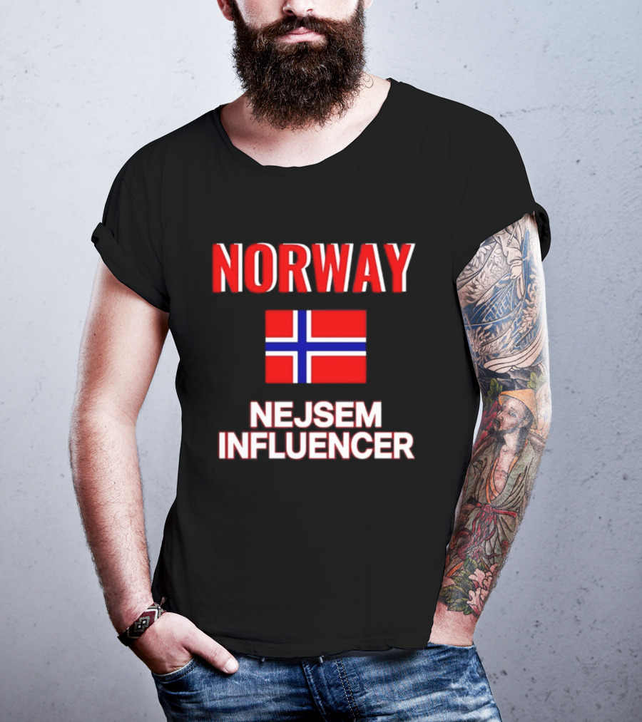 Norway Flag Nejsem Influencer T-Shirt