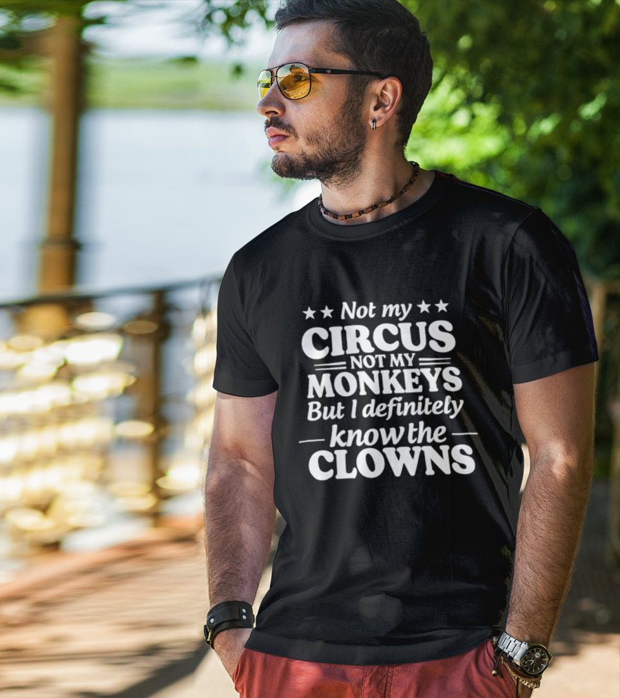 Not My Circus Not My Monkeys But I Definitely Know The Clowns Fun T-Shirt