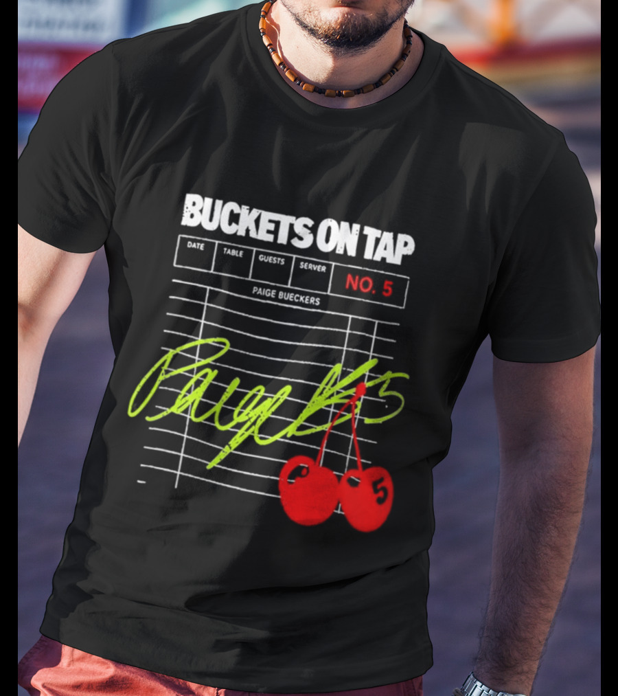 Buckets On Tap Paige Bueckers No. 5 T-Shirt
