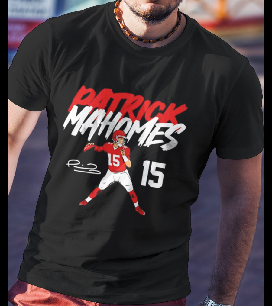 Patrick Mahomes 15 KC Chiefs Signature Pose 2026 Star T-Shirt