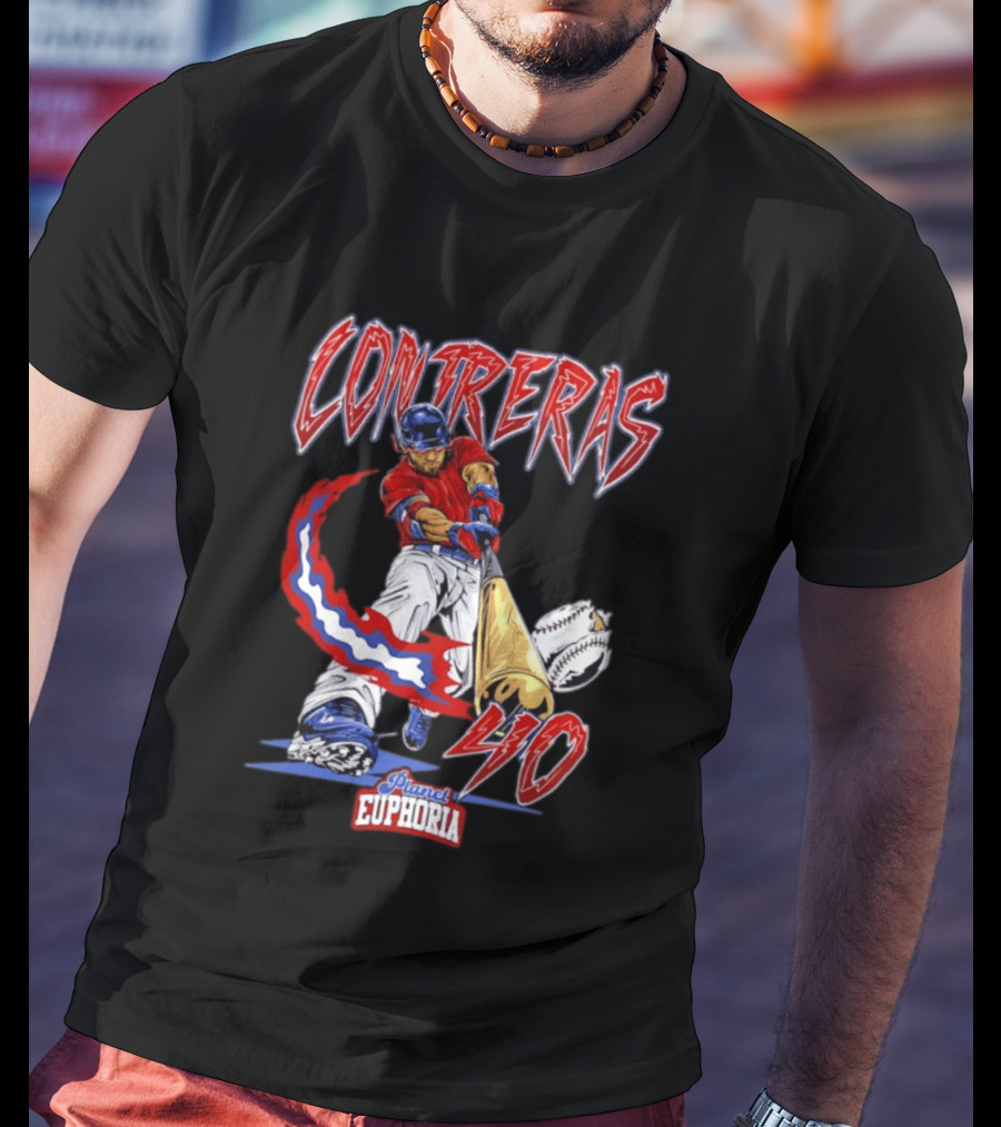 Boston Red Sox Willson Contreras 40 MLB Player Planet Euphoria Comic 2026 T-Shirt