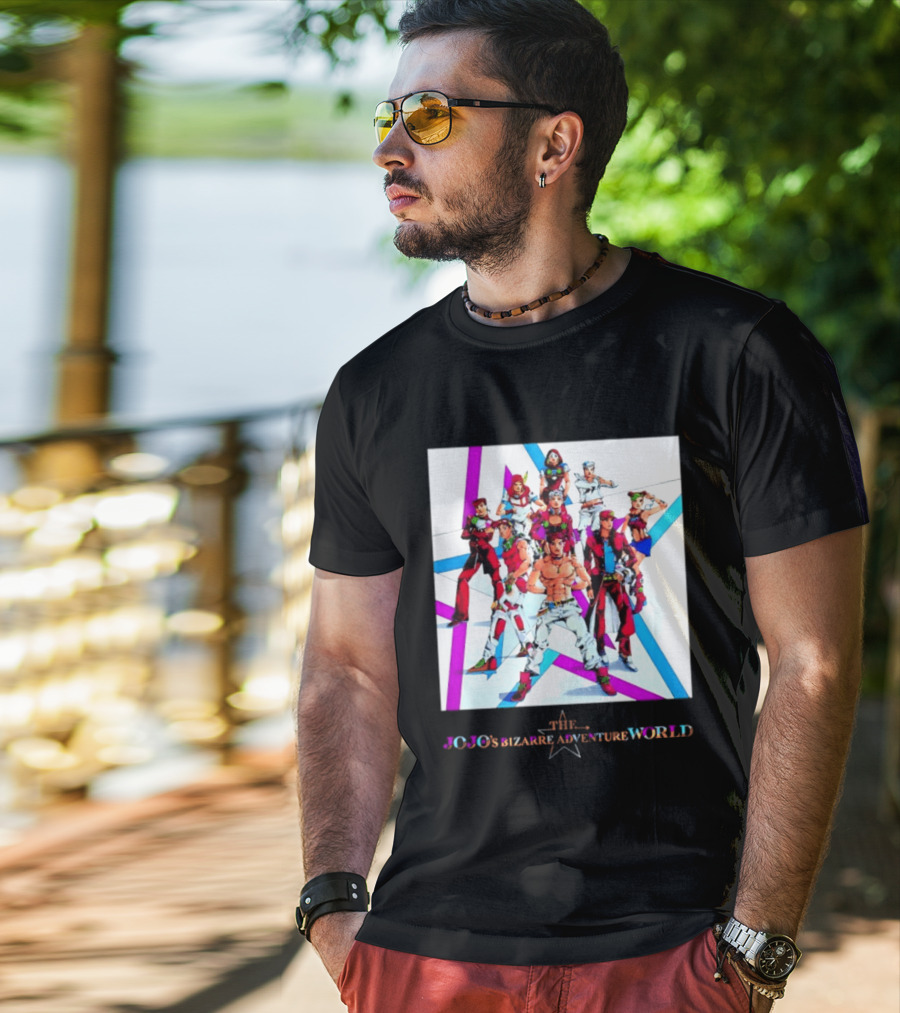 The JoJo's Bizarre Adventure World Anime Characters Ensemble T-Shirt