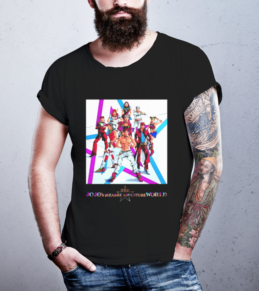 The JoJo's Bizarre Adventure World Anime Characters Ensemble T-Shirt