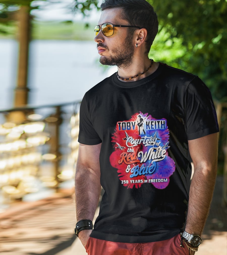 Toby Keith Courtesy Of The Red White And Blue 250 Years Of Freedom Jets T-Shirt
