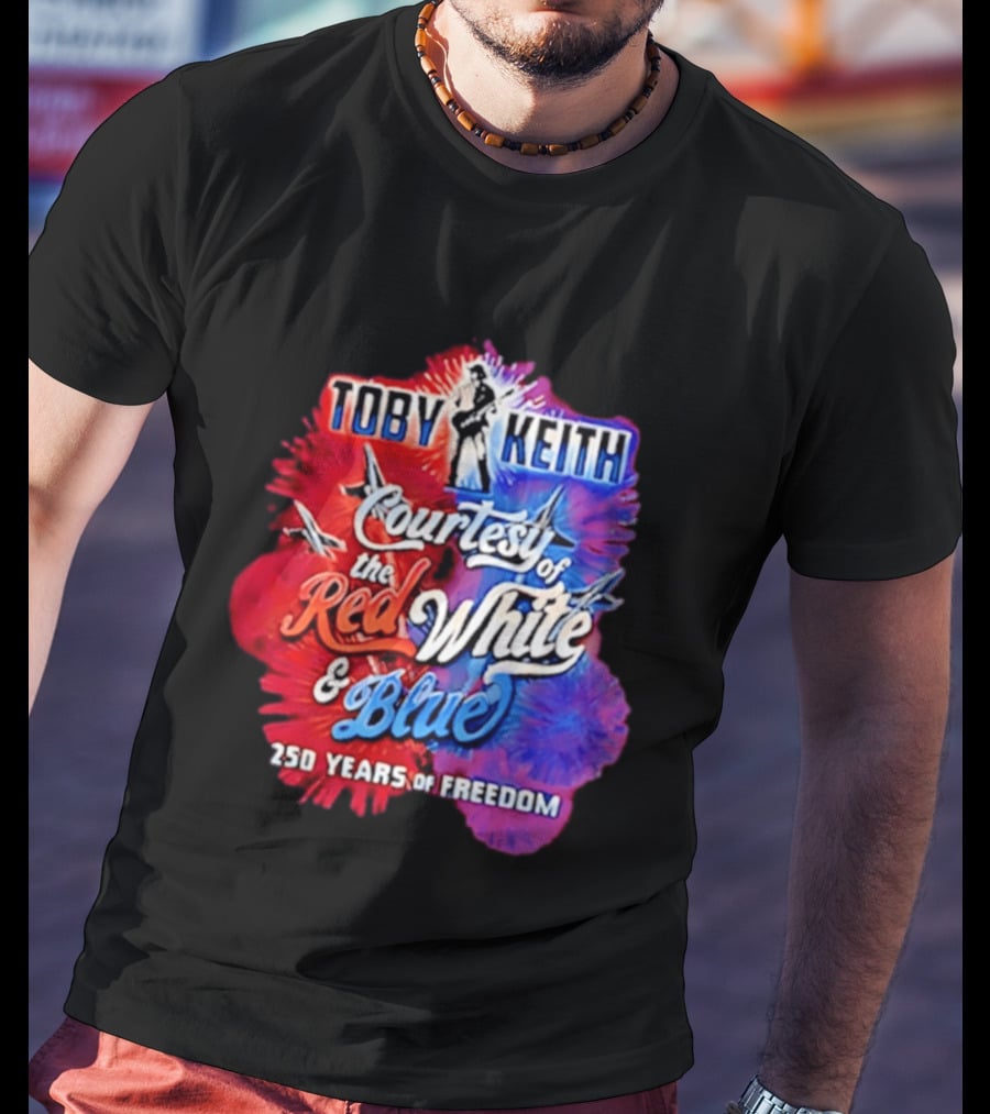 Toby Keith Courtesy Of The Red White And Blue 250 Years Of Freedom Jets T-Shirt