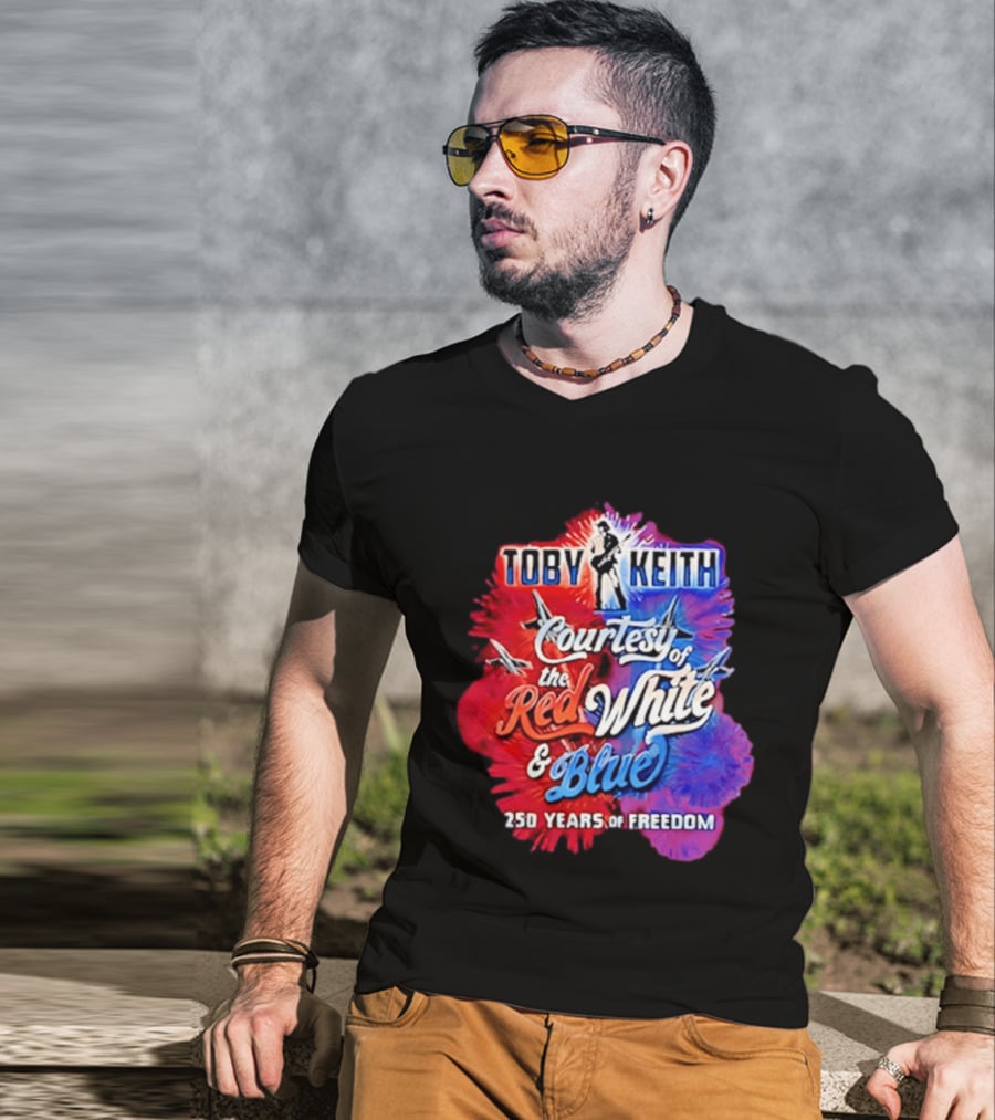 Toby Keith Courtesy Of The Red White And Blue 250 Years Of Freedom Jets T-Shirt
