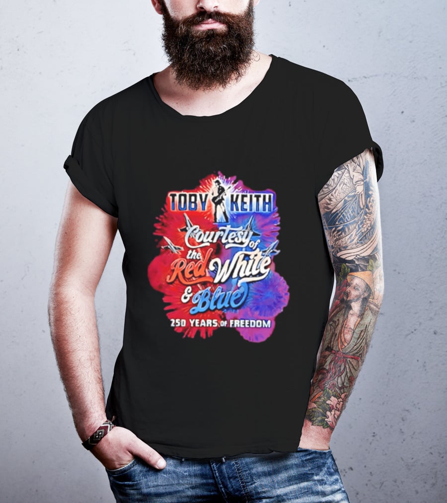Toby Keith Courtesy Of The Red White And Blue 250 Years Of Freedom Jets T-Shirt