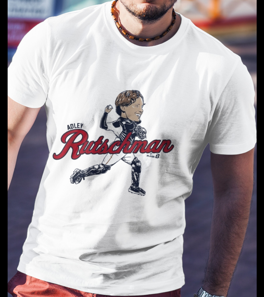 Adley Rutschman Boston Caricature Catcher Action Pose Red Sox T-Shirt