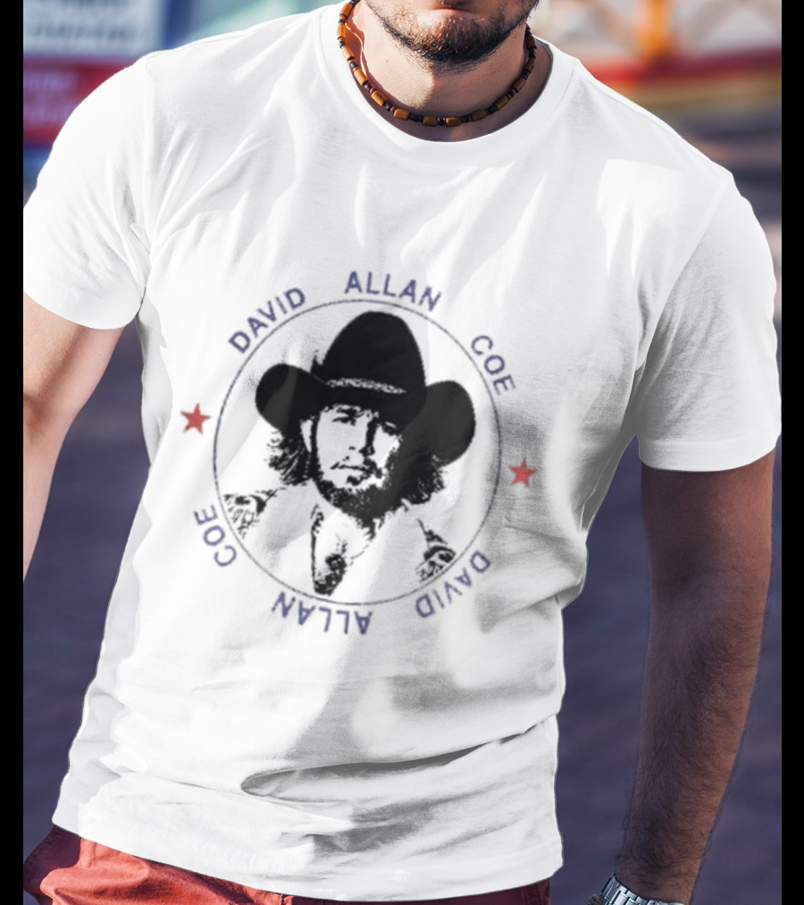 David Allan Coe DAC 18 X Rated Hits Outlaw Country Music Cowboy Hat Stars T-Shirt