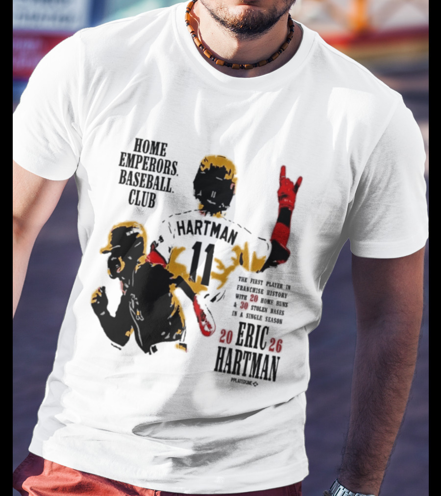 Eric Hartman Rome Emperors Baseball Club 2030 Season T-Shirt
