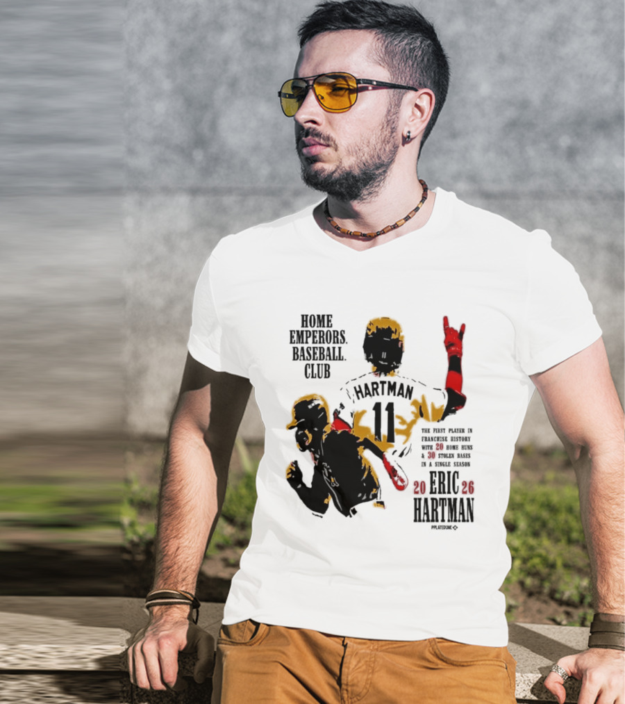Eric Hartman Rome Emperors Baseball Club 2030 Season T-Shirt