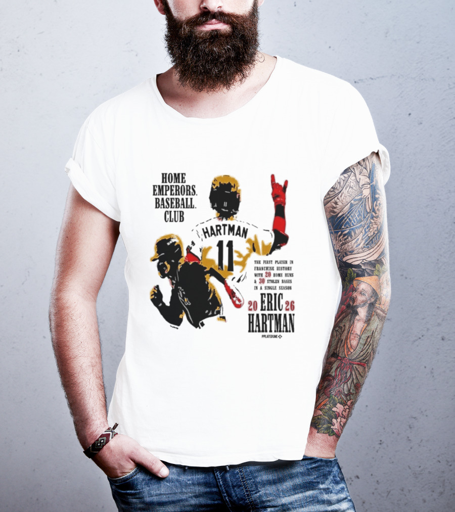 Eric Hartman Rome Emperors Baseball Club 2030 Season T-Shirt