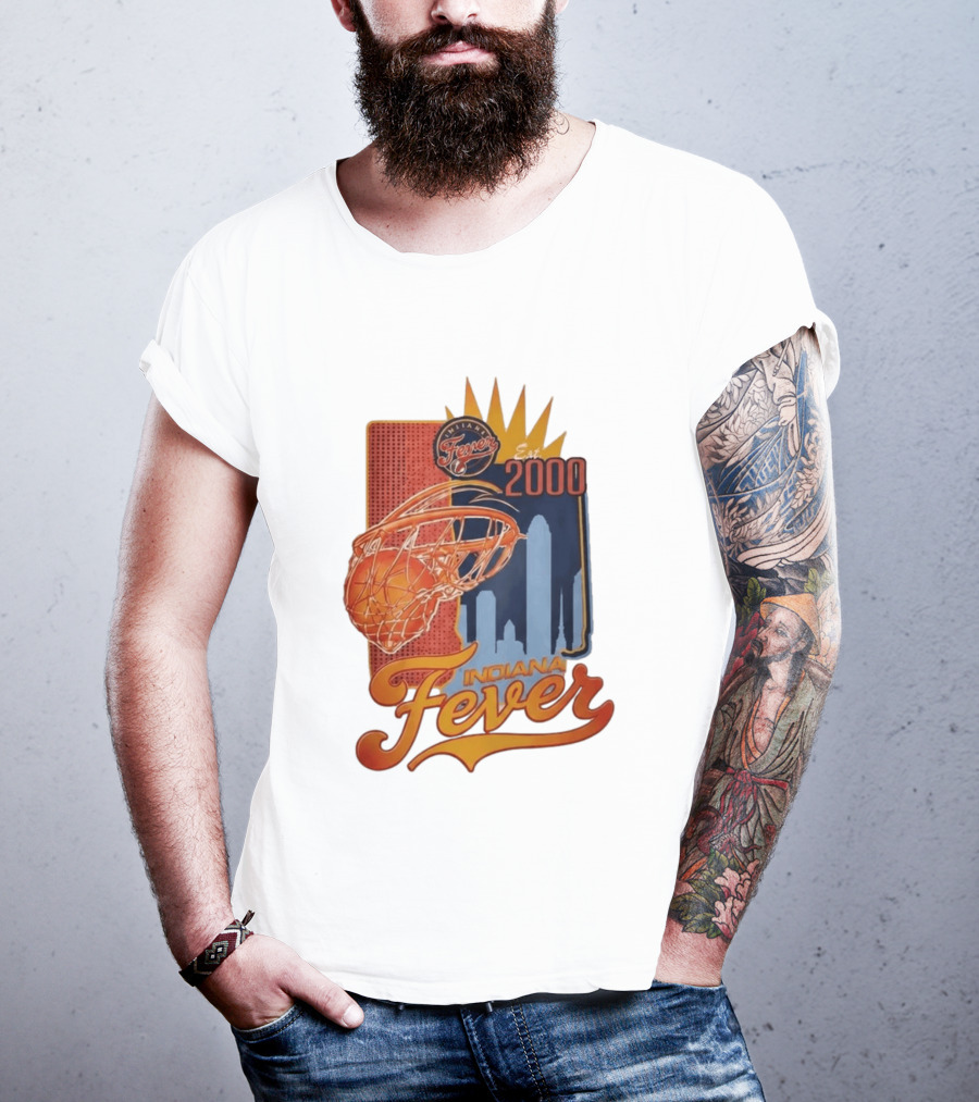 Indiana Fever Est 2000 Basketball Skyline T-Shirt