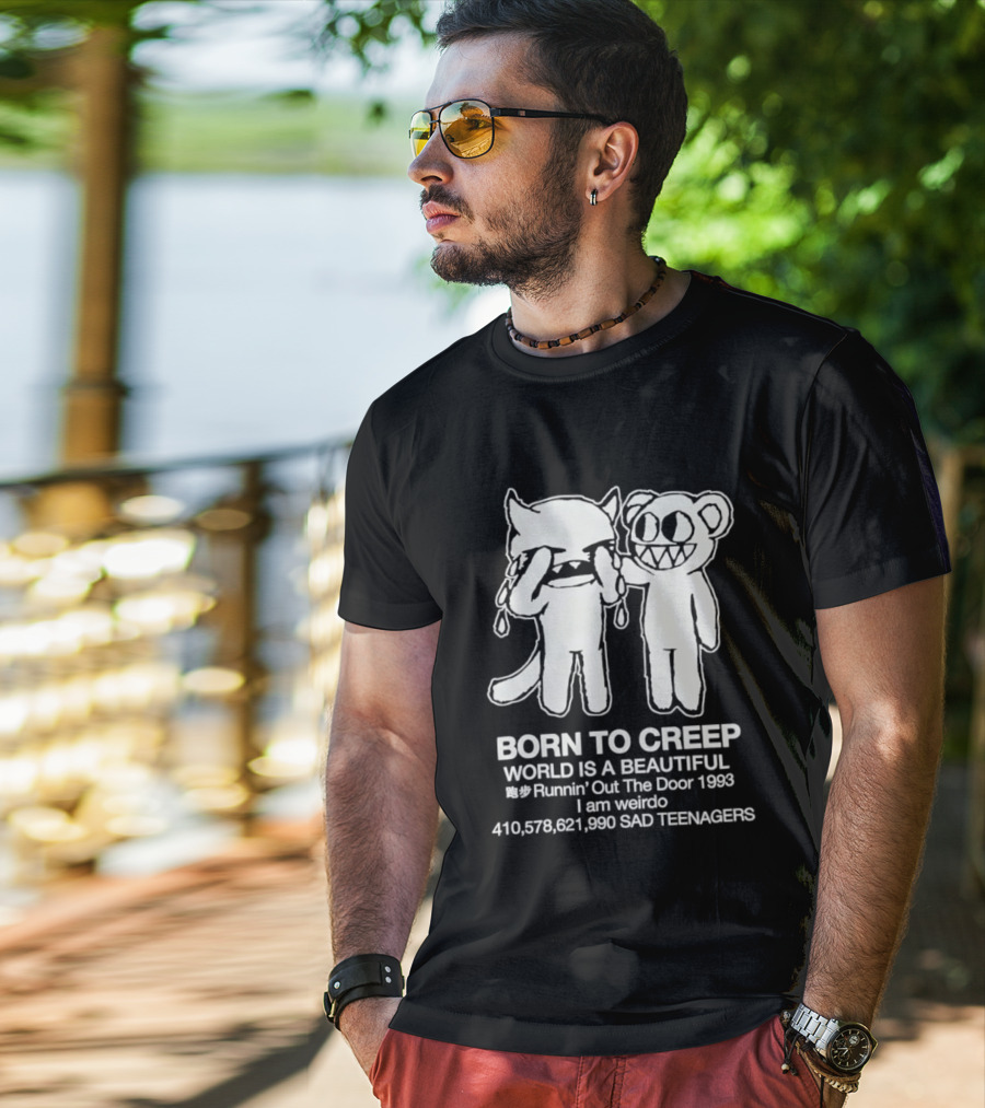 Born To Creep Sad Teenagers I Am Weirdo Runnin' Out The Door 1993 T-Shirt