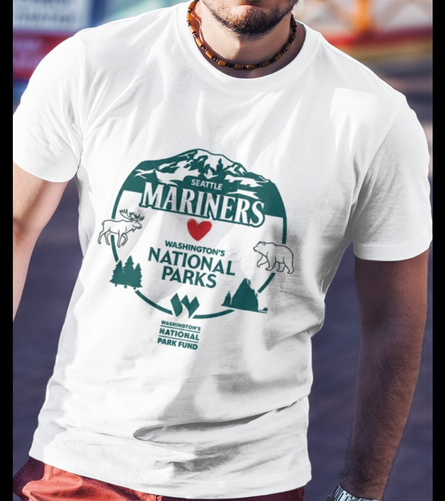 Mariners Love Washington's National Parks Nature Wildlife Mountain Forest Event T-Shirt