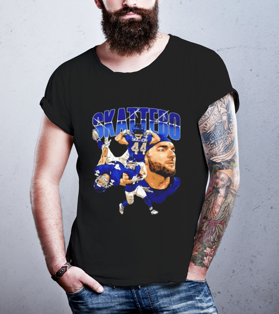 New York Giants Cameron Skattebo 44 Football Player Action Collage T-Shirt