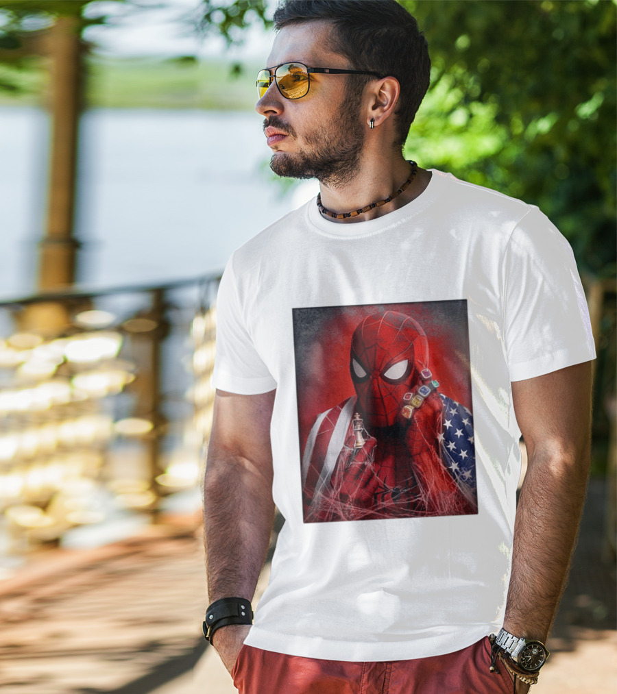 Spider Man Infinity Gauntlet Chess Piece American Flag Avengers Endgame Russo Brothers T-Shirt