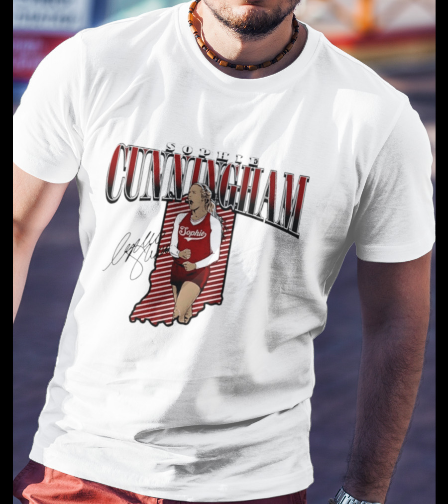 Sophie Cunningham Indiana State WNBA Fever Star Signature 2026 T-Shirt
